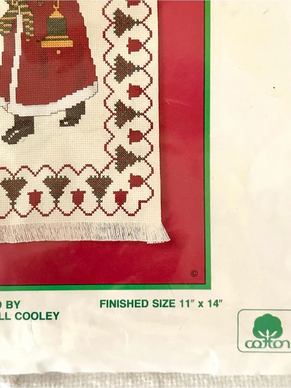 Vintage 1986 Sunset Counted Cross Stitch Kit Saint Nicholas Christmas Sampler